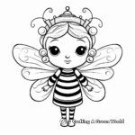 Queen Bee and Royal Court Coloring Pages 1