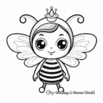 Queen Bee and Royal Court Coloring Pages 2