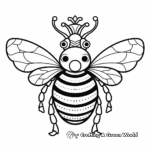 Queen Bee in a Honeycomb Coloring Pages 3