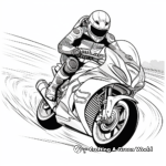 Moto de carreras: Páginas para colorear de Superbike 1