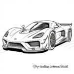 Racing Super Car Coloring Pages: Ferrari, Lamborghini, Bugatti 1