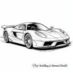 Racing Super Car Coloring Pages: Ferrari, Lamborghini, Bugatti 3