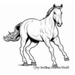 Racing Thoroughbred Horse Coloring Pages 1