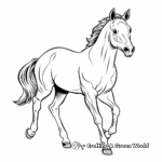 Racing Thoroughbred Horse Coloring Pages 4