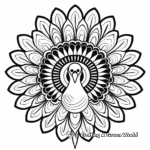 Radiant Peacock Mandala Coloring Pages 1