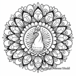 Radiant Peacock Mandala Coloring Pages 2