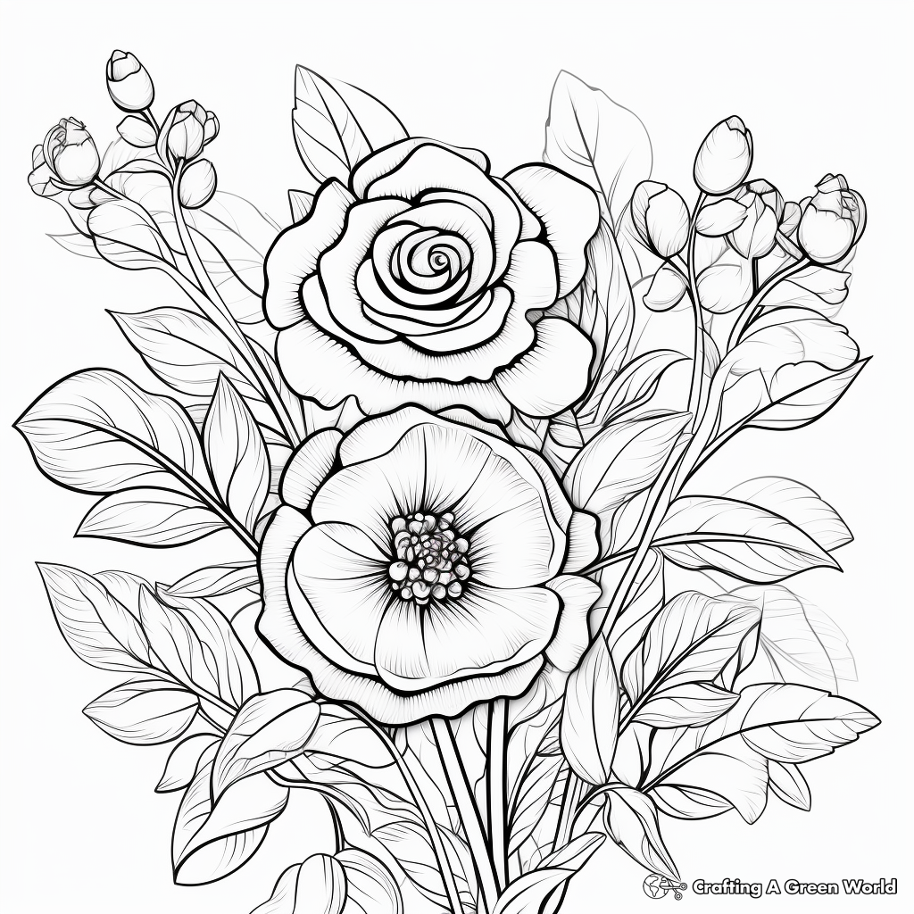 Radiant Roses Fall Coloring Pages 2