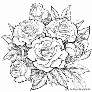 Radiant Roses Fall Coloring Pages 4
