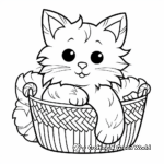 Ragdoll Cat in a Basket Coloring Pages 3