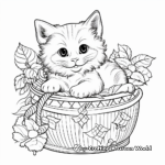 Ragdoll Cat in a Basket Coloring Pages 4