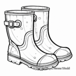 Rain Boot Coloring Pages for a Rainy Day 1