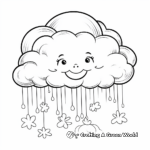 Rainbow and Rain Clouds Spring Coloring Pages 1