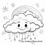 Rainbow and Rain Clouds Spring Coloring Pages 2