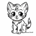Rainbow Kitty Coloring Pages for Children 1