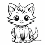 Rainbow Kitty Coloring Pages for Children 4