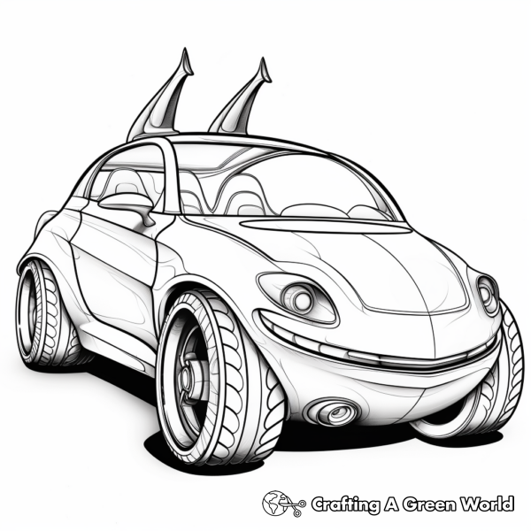Unicorn Car Coloring Pages - Free & Printable!