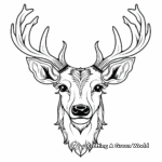Raindeer Head Coloring Pages for Christmas 1