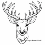 Raindeer Head Coloring Pages for Christmas 4
