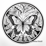 Rainforest Butterflies: Mandala Coloring Pages 2
