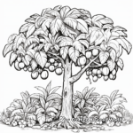 Rainforest Cocoa Tree Coloring Pages 2