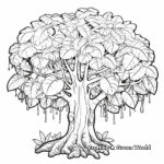 Rainforest Rubber Tree Coloring Pages 1