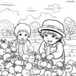 Raspberry Picking Scene Coloring Pages 2