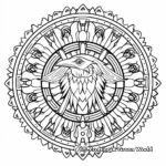 Mandala del Cuervo: Páginas para colorear de nivel avanzado 1