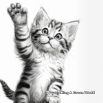 Reaching Out: Playful Kitty Coloring Pages 2