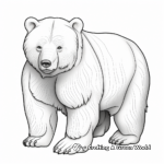 Realistic 3D Bear Coloring Pages for Older Kids 1