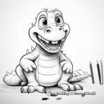 Realistic Alligator Coloring Pages for Artist 1