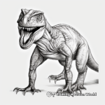 Realistic Allosaurus Dinosaur Coloring Pages 2