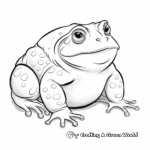 Realistic American Toad Coloring Pages 1