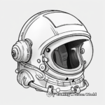 Realistic Astronaut Helmet Coloring Pages 3