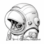 Realistic Astronaut Helmet Coloring Pages 4