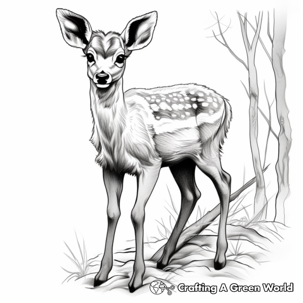 Baby Deer Coloring Pages - Free &amp; Printable!