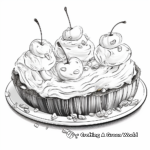 Realistic Banana Split Ice Cream Coloring Pages 1
