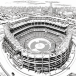 Realistic Baseball Stadium Coloring Pages 1
