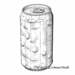 Páginas para colorear de latas de cerveza realistas para adultos 1