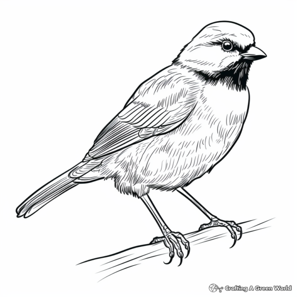 Black Capped Chickadee Coloring Pages - Free &amp; Printable!