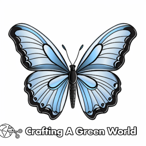 Blue Morpho Butterfly Coloring Pages - Free &amp; Printable!