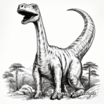 Realistic Brachiosaurus Coloring Sheets 3
