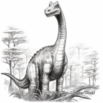 Realistic Brachiosaurus Coloring Sheets 4