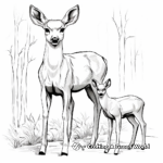 Realistic Browning Buck in the Forest Coloring Pages 2