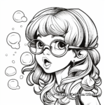 Realistic Bubble Blowing Coloring Pages 2