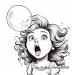Realistic Bubble Blowing Coloring Pages 4