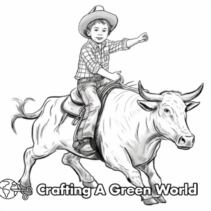 Bull Riding Coloring Pages - Free & Printable!