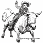 Realistic Bucking Bull Coloring Pages 3