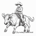 Realistic Bucking Bull Coloring Pages 4