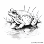 Realistic Bullfrog Coloring Pages 4