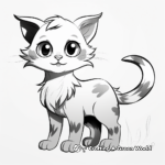 Realistic Cat Kid Pet Coloring Pages 1